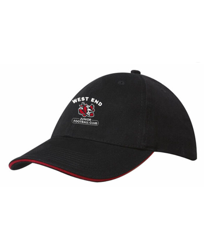 WORKWEAR, SAFETY & CORPORATE CLOTHING SPECIALISTS 4210 - Brushed Heavy Cotton Cap with Sandwich Trim - $15.54 Including Embroidered Logo