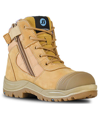 WORKWEAR, SAFETY & CORPORATE CLOTHING SPECIALISTS Dakota - Ladies Wheat Nubuck Zip / Lace Safety Boot