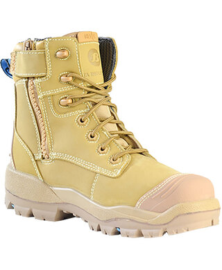 WORKWEAR, SAFETY & CORPORATE CLOTHING SPECIALISTS - Longreach CT Zip - Helix Ultra Wheat Zip/Lace Safety (Composite Toe)