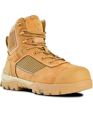 WORKWEAR, SAFETY & CORPORATE CLOTHING SPECIALISTS Avenger - Super Boot Wheat Nubuck Zip / Lace Safety Boot