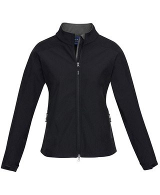 WORKWEAR, SAFETY & CORPORATE CLOTHING SPECIALISTS Geneva Ladies Softshell Jacket-Black / Graphite-2XL