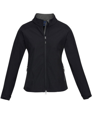 WORKWEAR, SAFETY & CORPORATE CLOTHING SPECIALISTS - Geneva Ladies Softshell Jacket-Black / Graphite-XL