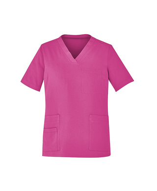 WORKWEAR, SAFETY & CORPORATE CLOTHING SPECIALISTS - PINK RIBBON U Scrub Top