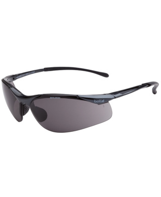 WORKWEAR, SAFETY & CORPORATE CLOTHING SPECIALISTS CONTOUR Dark Gun Frame Grey Polarised Lens - Soft Drawstring Pouch - Spectacles