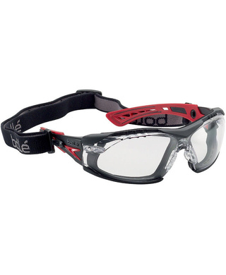 WORKWEAR, SAFETY & CORPORATE CLOTHING SPECIALISTS RUSH+ SEAL PLATINUM AS/AF Clear Lens - Assembled with Gasket & Strap - Spectacles