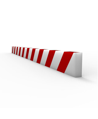 WORKWEAR, SAFETY & CORPORATE CLOTHING SPECIALISTS - Anti Collision Strip 1m Polyurethane Red/White - Rectangular Profile