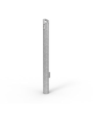 WORKWEAR, SAFETY & CORPORATE CLOTHING SPECIALISTS - Cam-lok Removable Bollard 90mm Rollerdoor Economy Lock - Galvanised