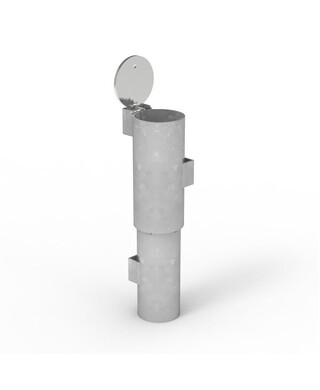 WORKWEAR, SAFETY & CORPORATE CLOTHING SPECIALISTS - Cam-lok Removable Bollard 90mm New Concrete Sleeve - Stainless Steel Lid