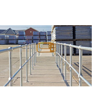 WORKWEAR, SAFETY & CORPORATE CLOTHING SPECIALISTS - Ball Fence Adjustable Foot - Corner - Galvanised