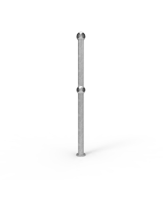 WORKWEAR, SAFETY & CORPORATE CLOTHING SPECIALISTS - Ball Fence Corner Post Below Ground - Galvanised