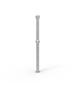 WORKWEAR, SAFETY & CORPORATE CLOTHING SPECIALISTS - Ball Fence End Post Below Ground - Galvanised