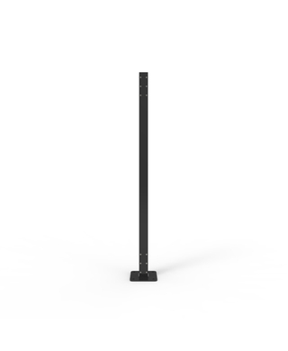 WORKWEAR, SAFETY & CORPORATE CLOTHING SPECIALISTS - Port-a-Guard Post - Powder Coated Black