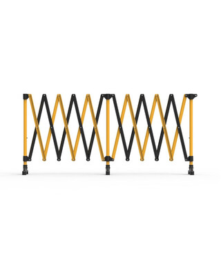 WORKWEAR, SAFETY & CORPORATE CLOTHING SPECIALISTS - Port-a-Guard Expandable Barrier 6m - Black/Yellow