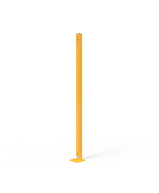 WORKWEAR, SAFETY & CORPORATE CLOTHING SPECIALISTS - Port-a-Guard Maxi Door Barrier Offset Post 2000 x 75 x 75mm - Powder Coated Yellow