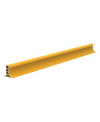 WORKWEAR, SAFETY & CORPORATE CLOTHING SPECIALISTS - Heavy Bump Rail 2400 x 165 x 8mm Aluminium - Yellow