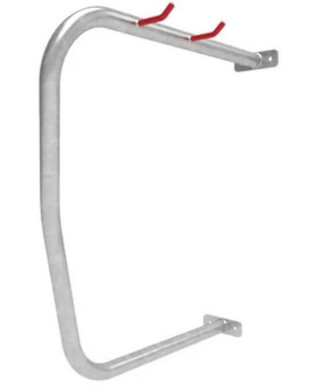 WORKWEAR, SAFETY & CORPORATE CLOTHING SPECIALISTS - Bike Rack - Style 4 Wall Mounted - Galvanised