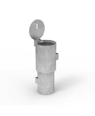 WORKWEAR, SAFETY & CORPORATE CLOTHING SPECIALISTS - Sleeve-lok Removable Bollard 140mm New Concrete Sleeve - Stainless Lid