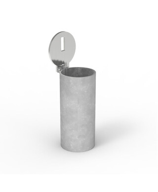 WORKWEAR, SAFETY & CORPORATE CLOTHING SPECIALISTS - Sleeve-lok Removable Bollard 90mm Core Drilled Sleeve - Stainless Lid