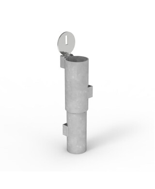 WORKWEAR, SAFETY & CORPORATE CLOTHING SPECIALISTS - Sleeve-lok Removable Bollard 90mm New Concrete Sleeve - Stainless Lid