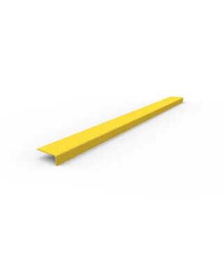 WORKWEAR, SAFETY & CORPORATE CLOTHING SPECIALISTS - Anti-Slip Stair Nosing 1030 x 76 x 30mm - FRP Yellow