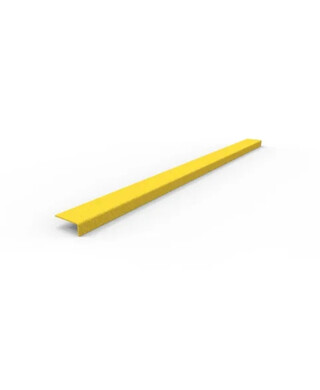 WORKWEAR, SAFETY & CORPORATE CLOTHING SPECIALISTS - Anti-Slip Stair Nosing 1200 x 76 x 30mm - FRP Yellow