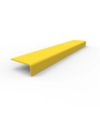 WORKWEAR, SAFETY & CORPORATE CLOTHING SPECIALISTS - Anti-Slip Stair Nosing 450 x 76 x 30mm - FRP Yellow