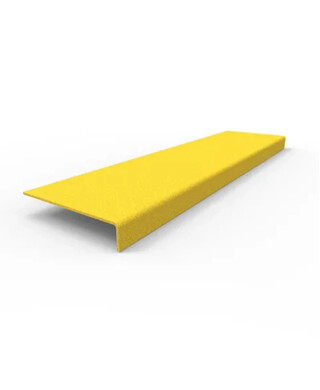 WORKWEAR, SAFETY & CORPORATE CLOTHING SPECIALISTS - Anti-Slip Stair Nosing 600 x 152 x 30mm - FRP Yellow