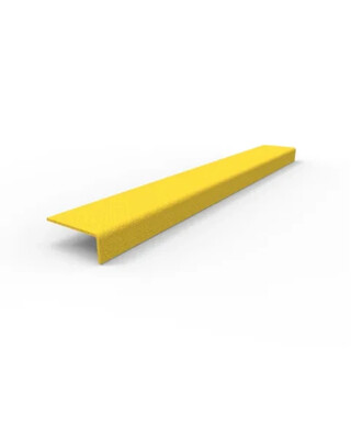 WORKWEAR, SAFETY & CORPORATE CLOTHING SPECIALISTS - Anti-Slip Stair Nosing 600 x 76 x 30mm - FRP Yellow