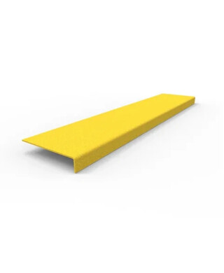 WORKWEAR, SAFETY & CORPORATE CLOTHING SPECIALISTS - Anti-Slip Stair Nosing 750 x 152 x 30mm - FRP Yellow