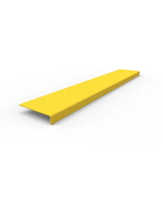 WORKWEAR, SAFETY & CORPORATE CLOTHING SPECIALISTS - Anti-Slip Stair Nosing 900 x 152 x 30mm - FRP Yellow