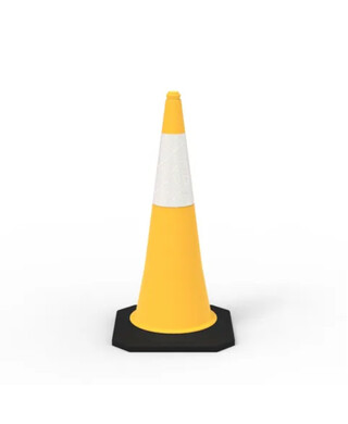 WORKWEAR, SAFETY & CORPORATE CLOTHING SPECIALISTS - Traffic Cone - 1000mm Reflective - Safety Yellow