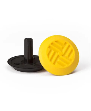 WORKWEAR, SAFETY & CORPORATE CLOTHING SPECIALISTS - Warning Tactile Round Pack of 100 - Yellow TPU