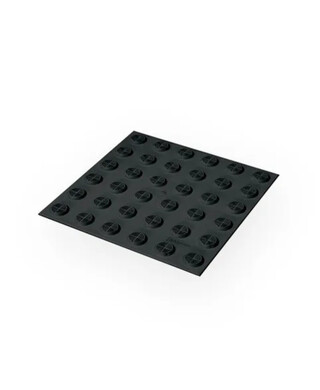 WORKWEAR, SAFETY & CORPORATE CLOTHING SPECIALISTS - Warning Tactile Pad 300 x 300mm - Black TPU