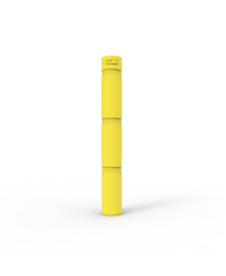 WORKWEAR, SAFETY & CORPORATE CLOTHING SPECIALISTS - Bollard 140mm Below Ground with Skinz Bollard Sleeve - Safety Yellow