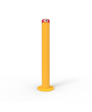 WORKWEAR, SAFETY & CORPORATE CLOTHING SPECIALISTS - Bollard 140mm Surface Mounted - Galvanised and Powder Coated