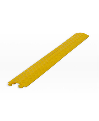 WORKWEAR, SAFETY & CORPORATE CLOTHING SPECIALISTS - Drop Over Cable Cover - 1 Channel Moulded Polyethylene - Yellow