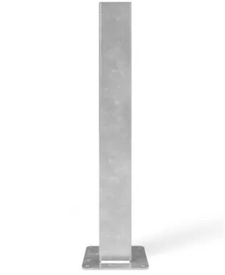 WORKWEAR, SAFETY & CORPORATE CLOTHING SPECIALISTS Bollard 150mm Square Surface Mounted - Galvanised and Custom Colour