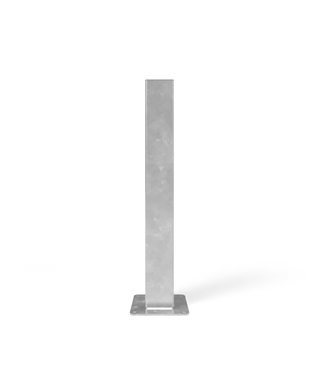 WORKWEAR, SAFETY & CORPORATE CLOTHING SPECIALISTS - Bollard 150mm Square Surface Mounted - Galvanised