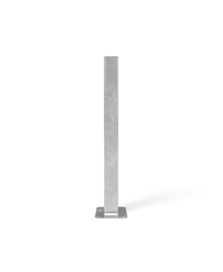 WORKWEAR, SAFETY & CORPORATE CLOTHING SPECIALISTS - Bollard 90mm Square Surface Mounted - Galvanised