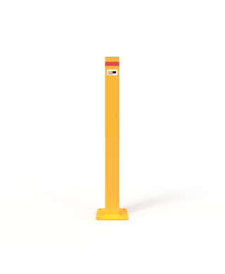 WORKWEAR, SAFETY & CORPORATE CLOTHING SPECIALISTS - Bollard 90mm Square Surface Mounted - Galvanised and Powder Coated