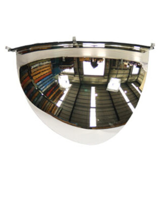 WORKWEAR, SAFETY & CORPORATE CLOTHING SPECIALISTS - Convex Mirror Corner Dome 600mm Indoor