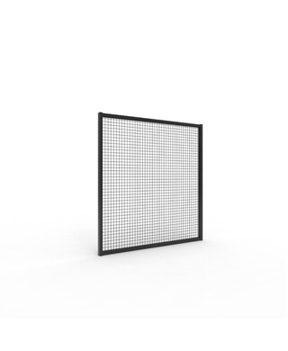 WORKWEAR, SAFETY & CORPORATE CLOTHING SPECIALISTS - De-Fence Mesh Panel 1150 high x 1000mm Post Centres - Powder Coated Black