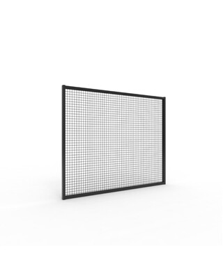 WORKWEAR, SAFETY & CORPORATE CLOTHING SPECIALISTS - De-Fence Mesh Panel 1150 high x 1500mm Post Centres - Powder Coated Black