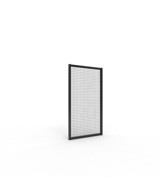 WORKWEAR, SAFETY & CORPORATE CLOTHING SPECIALISTS - De-Fence Mesh Panel 1150 high x 750mm Post Centres - Powder Coated Black