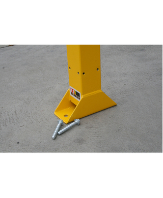 WORKWEAR, SAFETY & CORPORATE CLOTHING SPECIALISTS - De-Fence Standard Post In-line 1280 x 75 x 75 - Powdercoated Safety Yellow