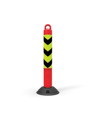 WORKWEAR, SAFETY & CORPORATE CLOTHING SPECIALISTS - Rebound Bollard Two-Piece 100 x 800mm - with Chain Loop