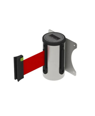 WORKWEAR, SAFETY & CORPORATE CLOTHING SPECIALISTS - Wall Mount Barrier 3m - 304 Stainless Steel - Red