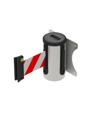 WORKWEAR, SAFETY & CORPORATE CLOTHING SPECIALISTS - Wall Mount Barrier 3m - 304 Stainless Steel - Red/White