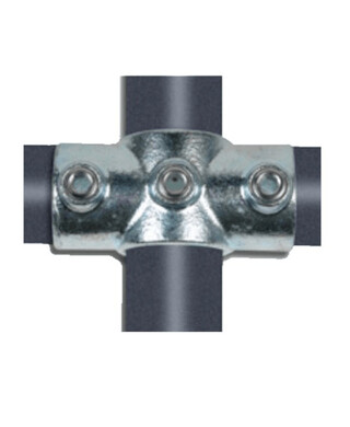 WORKWEAR, SAFETY & CORPORATE CLOTHING SPECIALISTS - NoWeld 119 - Cross 48.3mm Connector - Galvanised