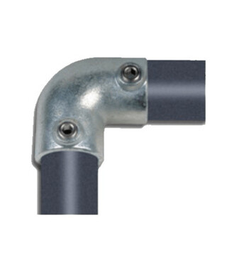 WORKWEAR, SAFETY & CORPORATE CLOTHING SPECIALISTS - NoWeld 125 - 90 deg Corner 48.3mm Connector - Galvanised